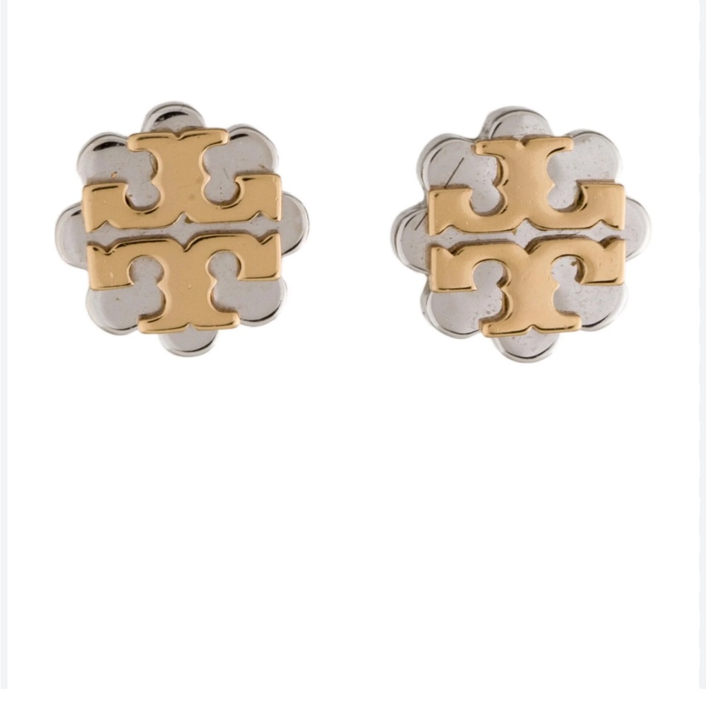 Elegant Gold and Silver Stud Earrings